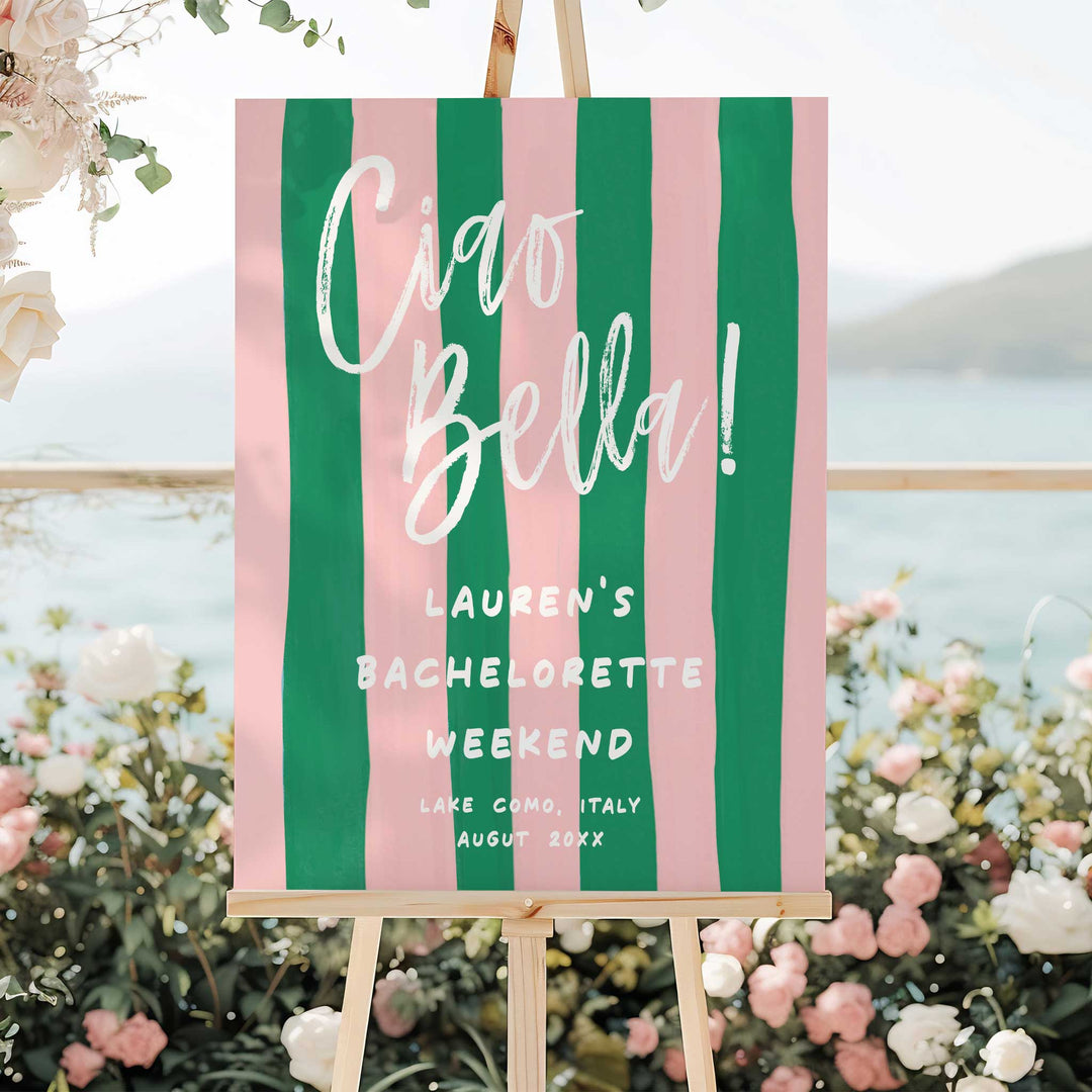 Italian Summer Bachelorette Welcome Sign