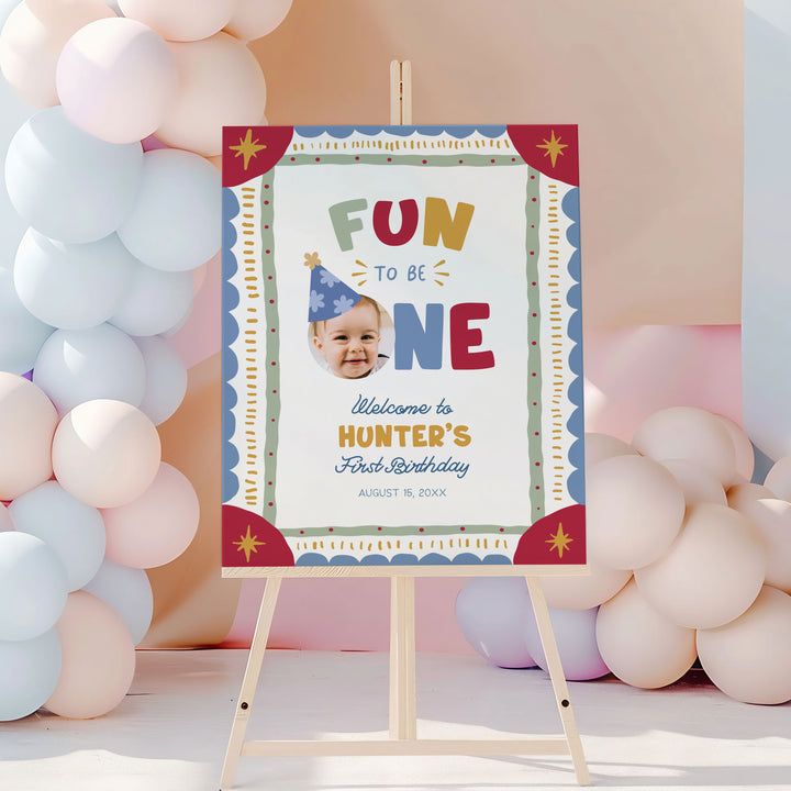 Fun To Be One Boho Welcome Sign