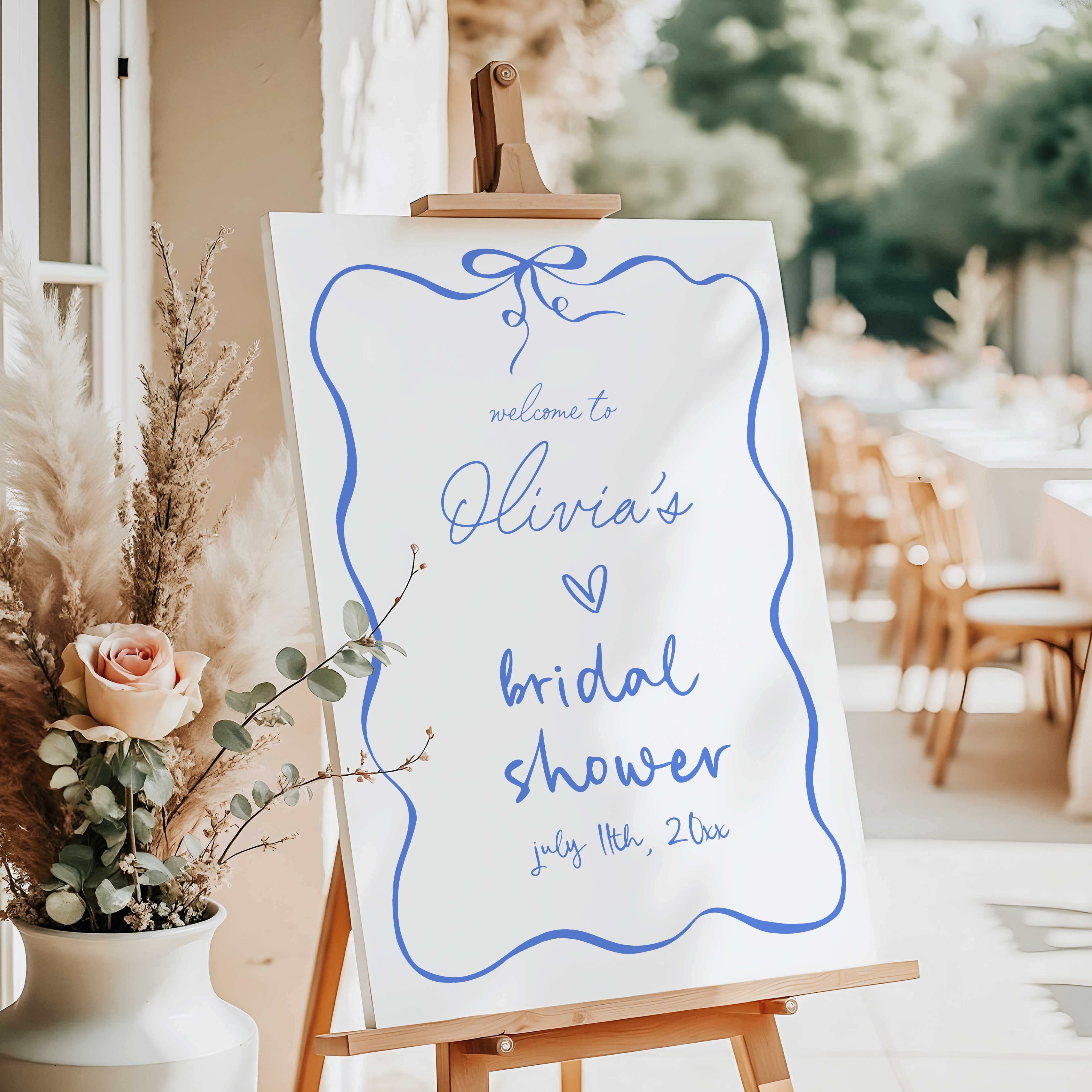 Ribbon Something Blue Before I Do Welcome Sign – OhHappyPrintables