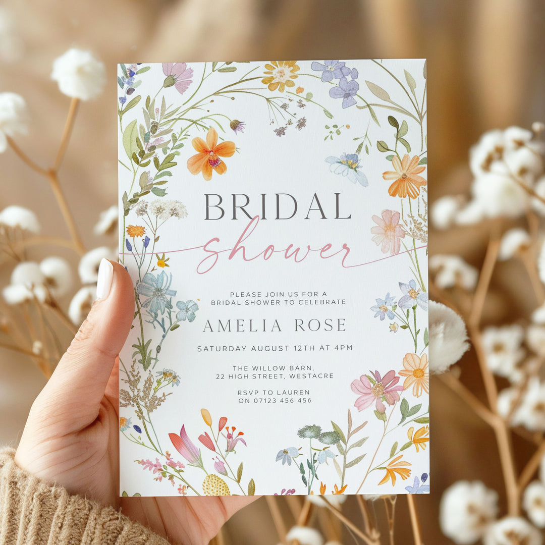 Wildflower Bridal Shower Invitation