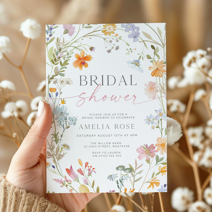 Wildflower Bridal Shower Invitation