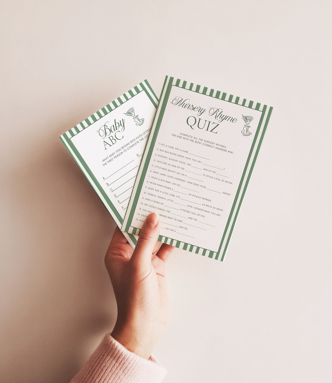 60 Tini One Baby Shower Games that are editable in Canva