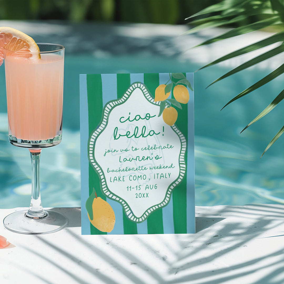 Ciao Bella Bachelorette Invitation