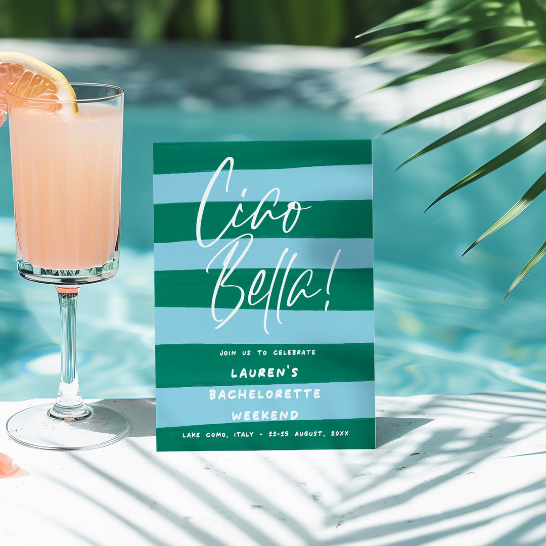 Ciao Bella Italian Bridal Shower Invitation