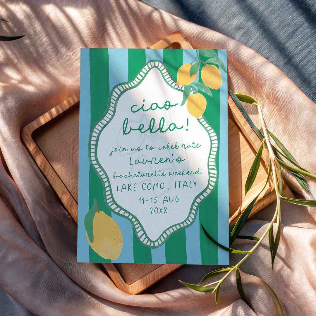 Ciao Bella Bachelorette Invitation