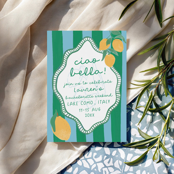 Ciao Bella Bachelorette Invitation