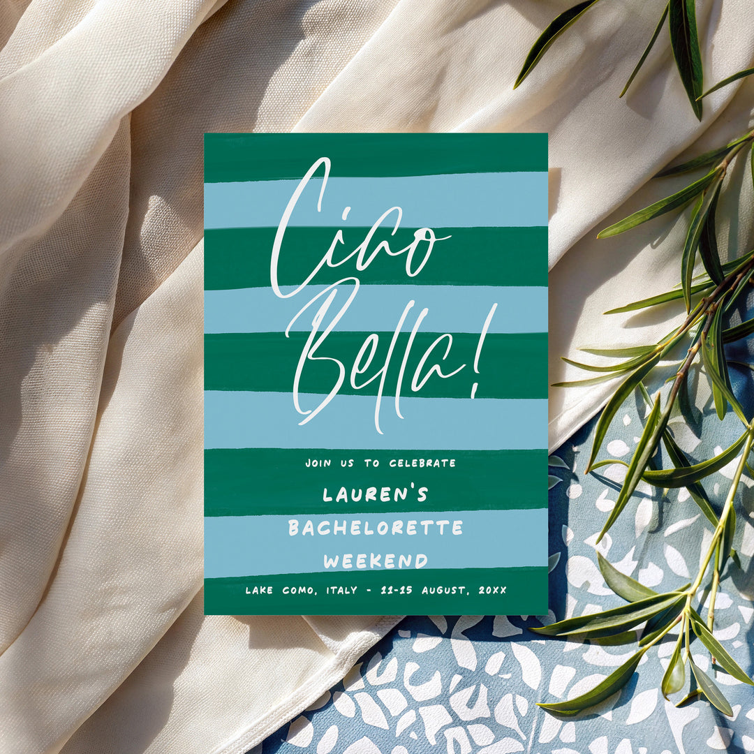 Ciao Bella Italian Bridal Shower Invitation