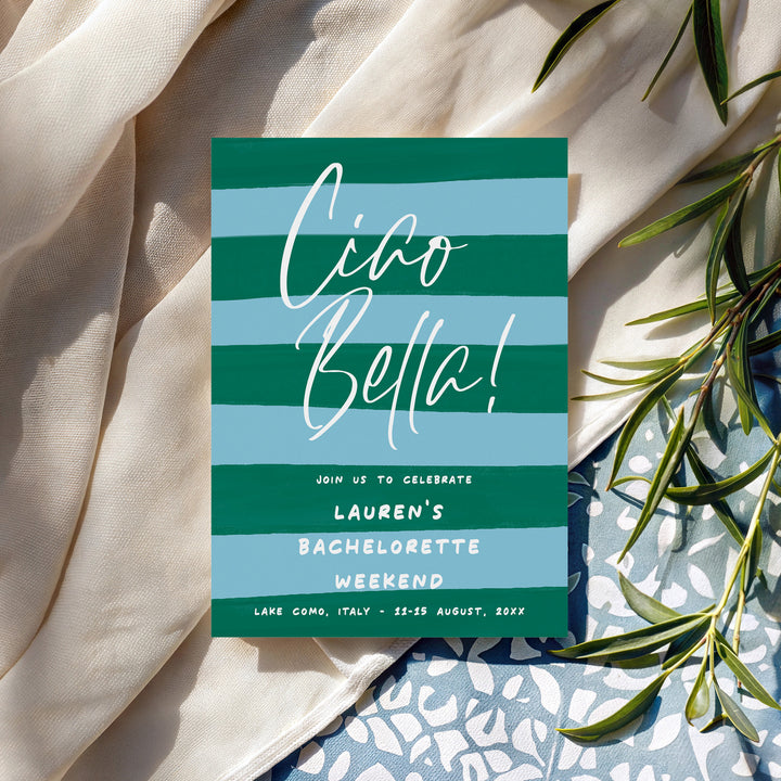 Ciao Bella Italian Bridal Shower Invitation