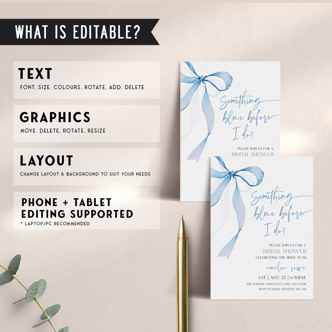 Something Blue Before I Do Invitation