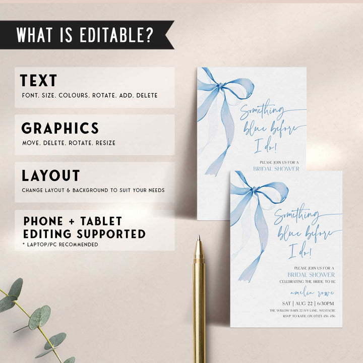 Something Blue Before I Do Invitation