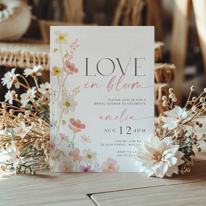 Love In Bloom Wildflower Invitation