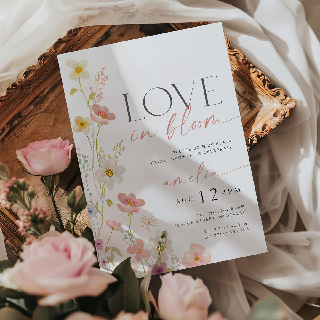 Love In Bloom Wildflower Invitation