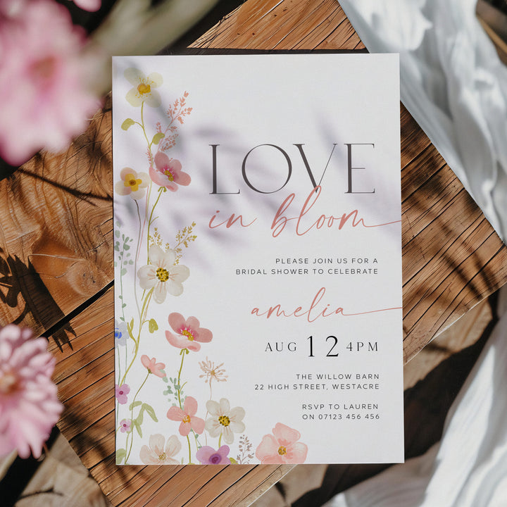 Love In Bloom Wildflower Invitation