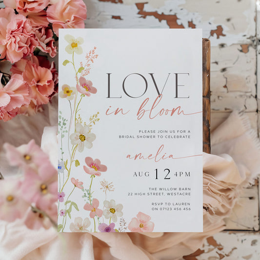 Love In Bloom Wildflower Invitation