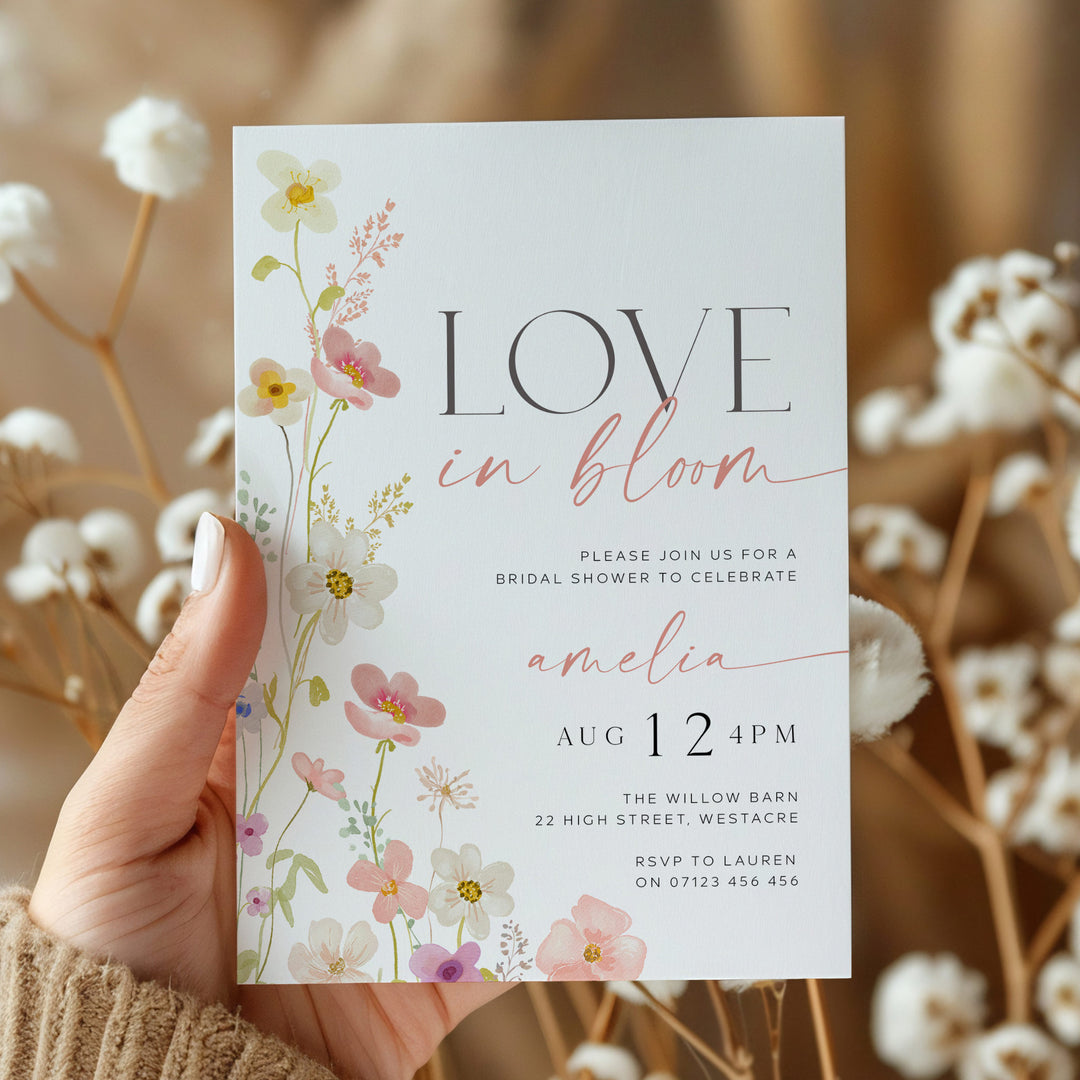 Love In Bloom Wildflower Invitation