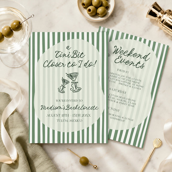 Bride In A Tni Bit Printed Invitation printed and shipped with free envelopes