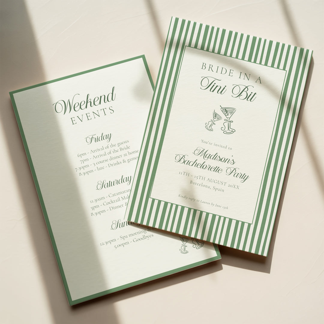 Bride In A Tni Bit Smart Invitation editable Canva template