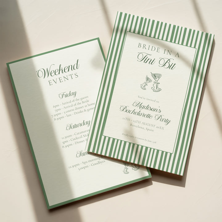 Bride In A Tni Bit Smart Invitation editable Canva template