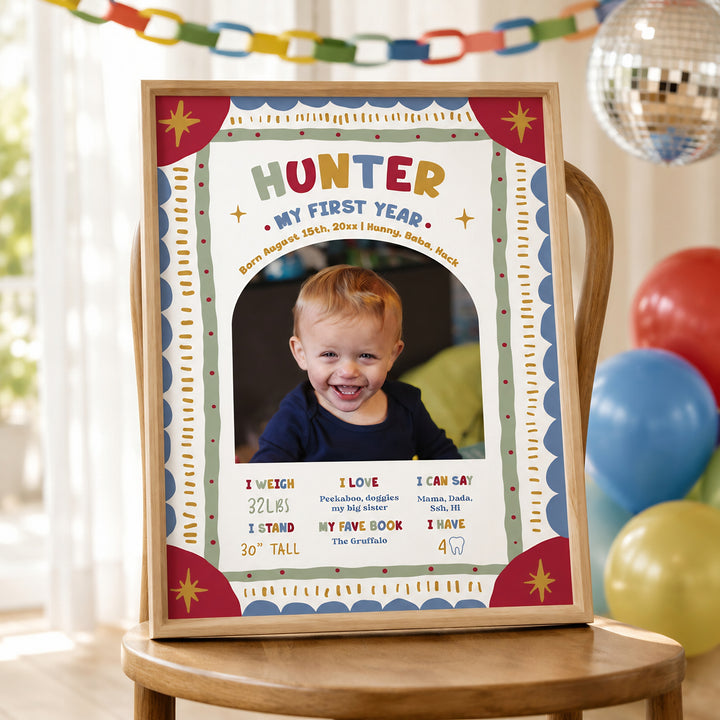 Fun To Be One 1st Birthday Stats with Photo
