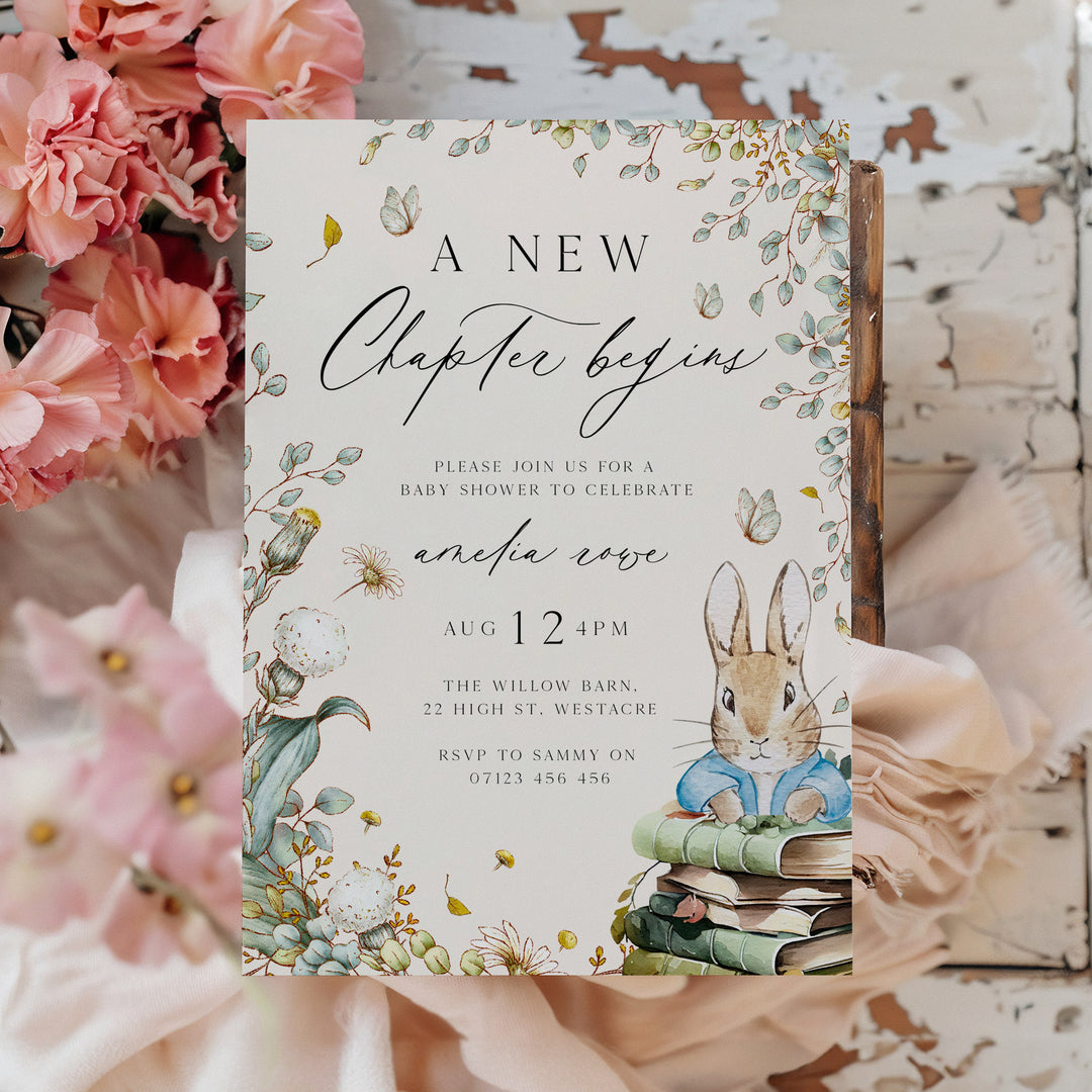 Peter Rabbit Book Invitation