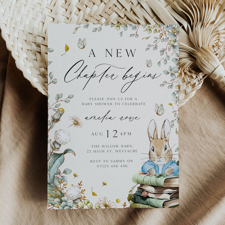 Peter Rabbit Book Invitation