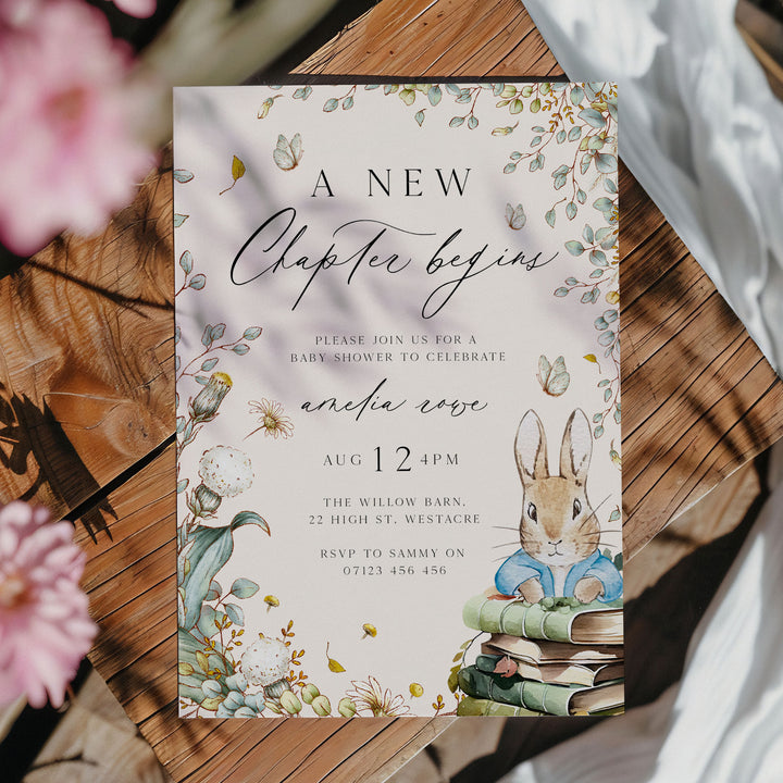 Peter Rabbit Book Invitation