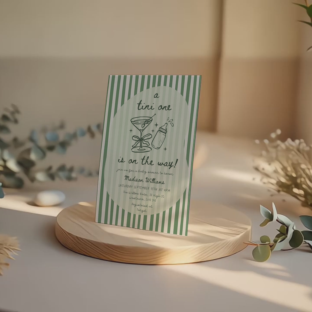 Tini One On The Way Invitation Set