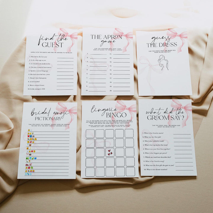 100 Editable Tying The Knot Bridal Games