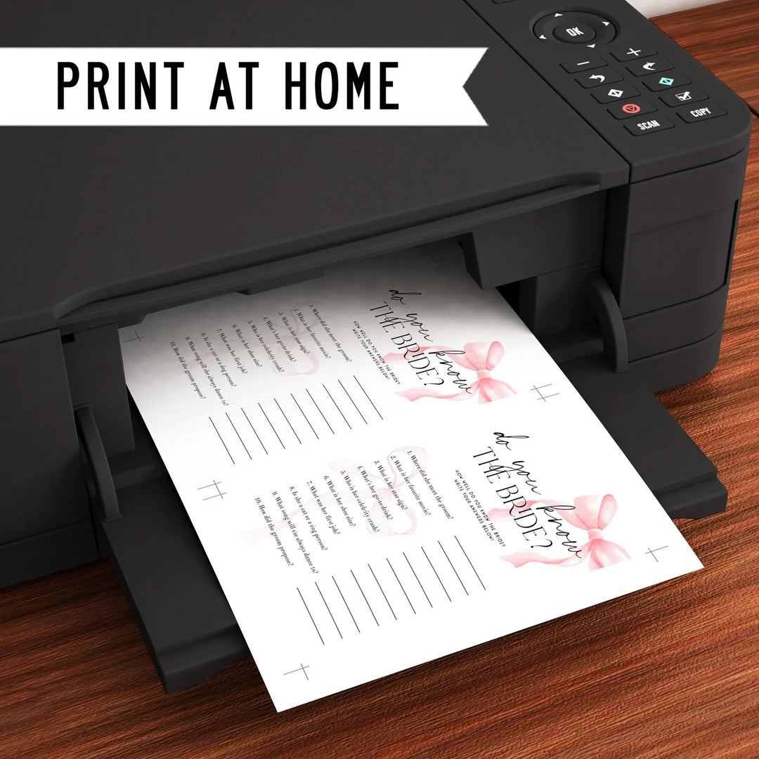 100 Editable Tying The Knot Bridal Games