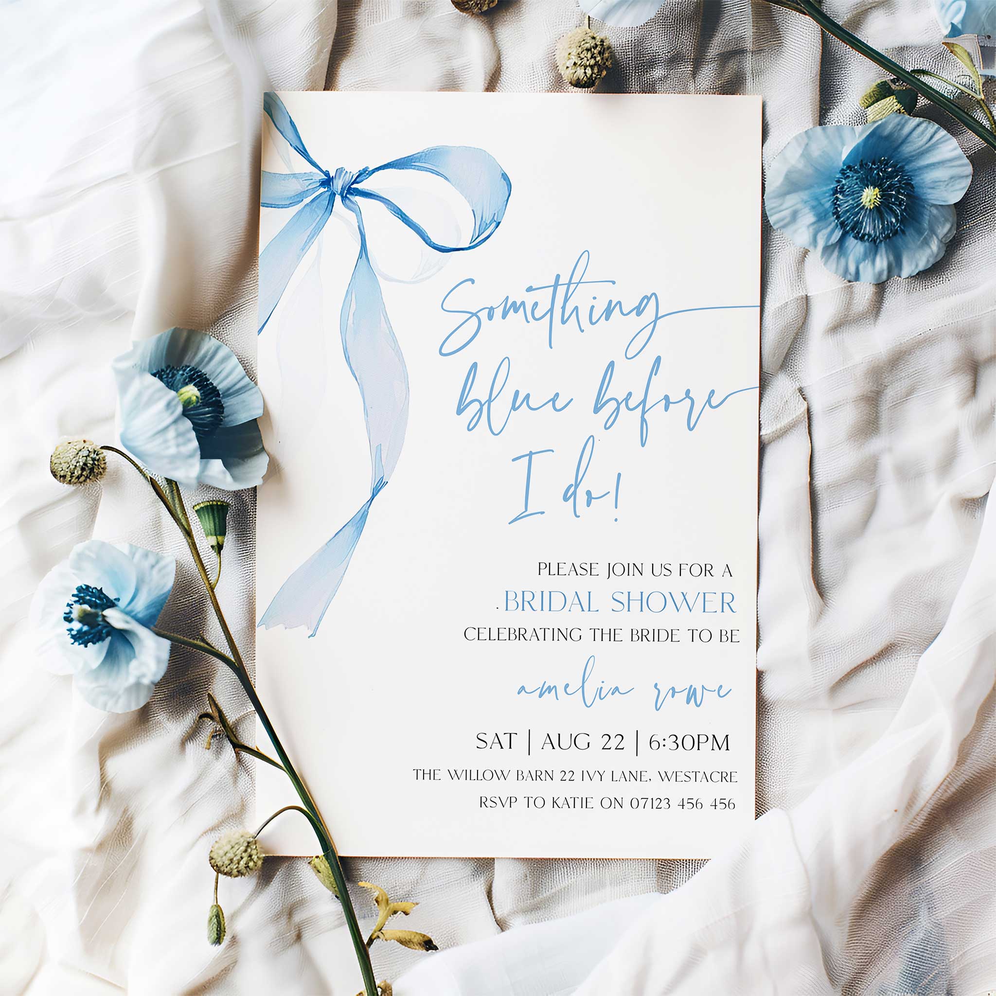 Something Blue Before I Do Invitation