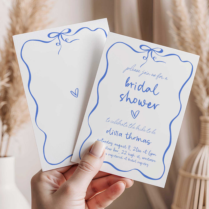 Ribbon Something Blue Before I Do Invitation