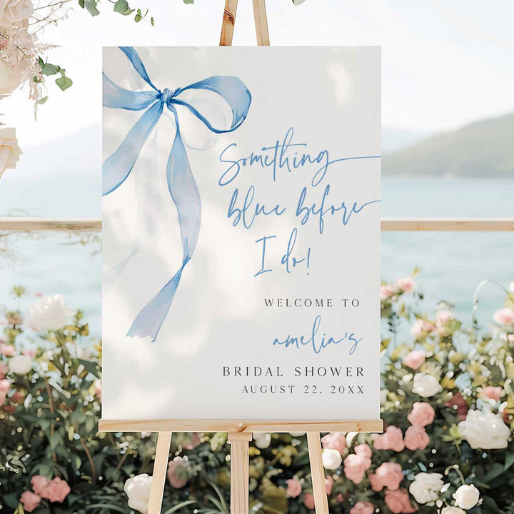 Something Blue Before I Do Welcome Sign