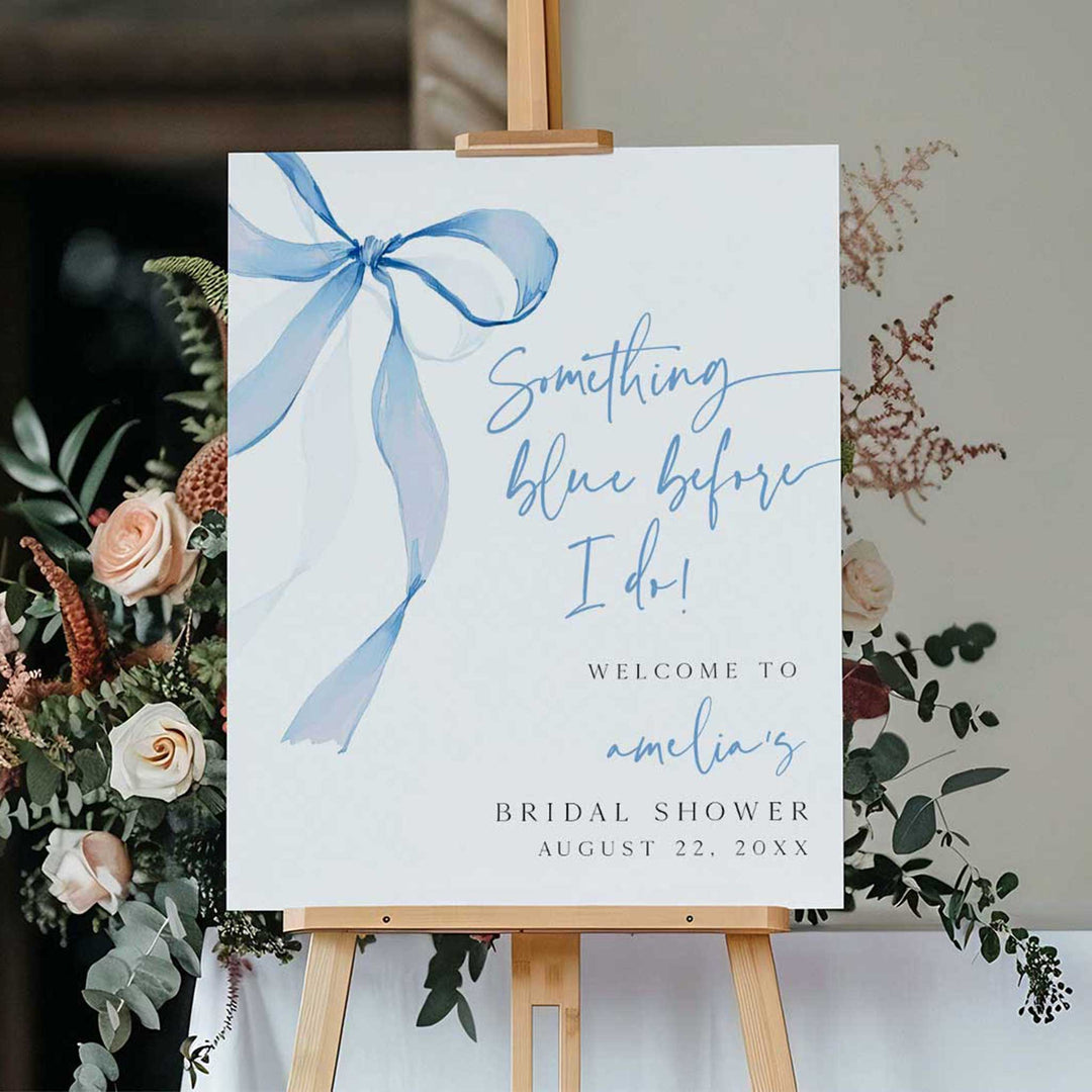 Something Blue Before I Do Welcome Sign