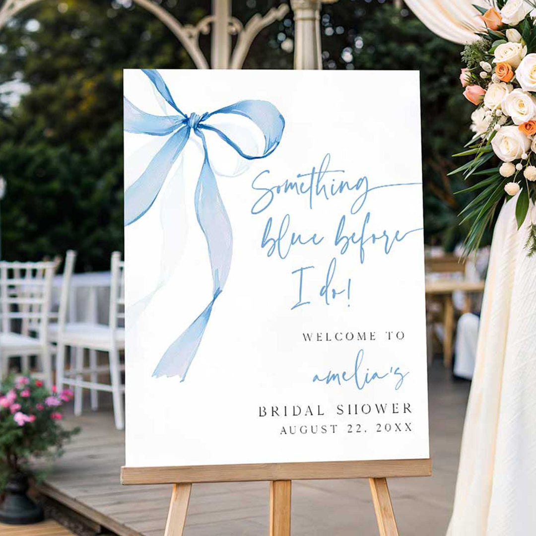 Something Blue Before I Do Welcome Sign