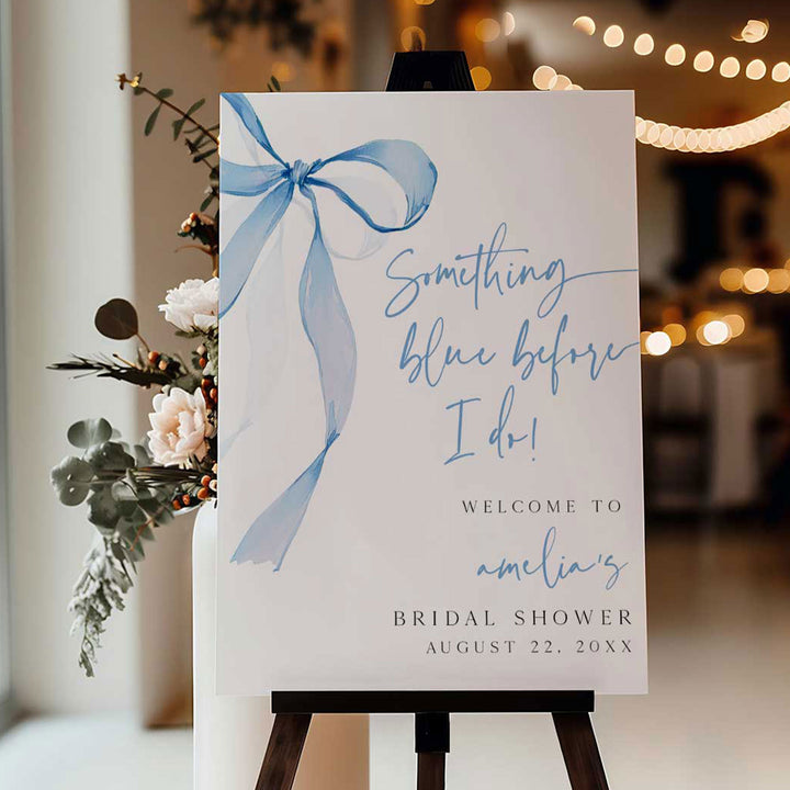 Something Blue Before I Do Welcome Sign