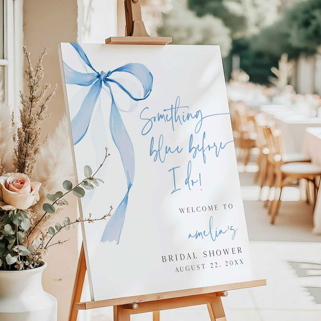 Something Blue Before I Do Welcome Sign