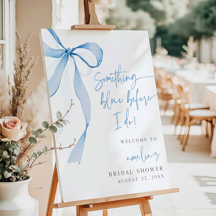 Something Blue Before I Do Welcome Sign