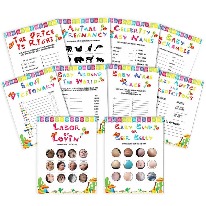 fiesta baby shower, mexican baby games, baby shower games bundle, Printable baby shower games, Mexican fiesta fun baby games, baby shower games, fun baby shower ideas, top baby shower ideas, fiesta shower baby shower, fiesta baby shower ideas