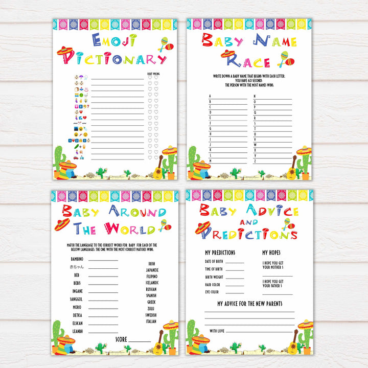 fiesta baby shower, mexican baby games, baby shower games bundle, Printable baby shower games, Mexican fiesta fun baby games, baby shower games, fun baby shower ideas, top baby shower ideas, fiesta shower baby shower, fiesta baby shower ideas