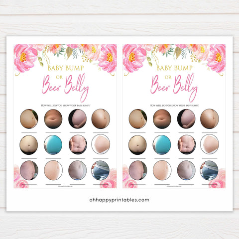 Pink blush floral baby shower game, porn or labor game, boobs butts game, baby bump game, printable baby games, baby shower games, blush baby shower, floral baby games, girl baby shower ideas, pink baby shower ideas, floral baby games, popular baby games, fun baby games