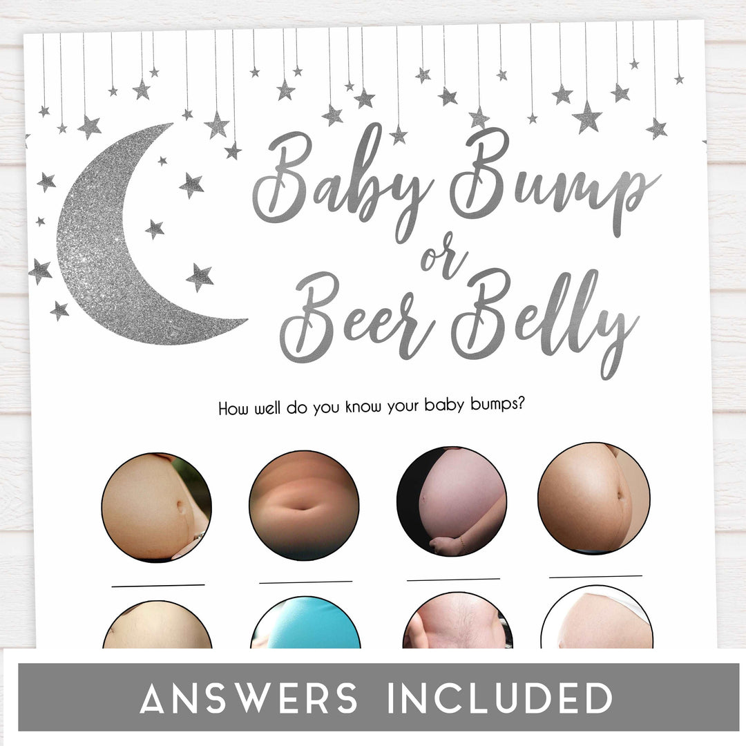 labor or porn, baby bump beer belly game, Little star baby shower games, printable baby shower games, twinkle star baby shower, fun baby games, top baby shower ideas