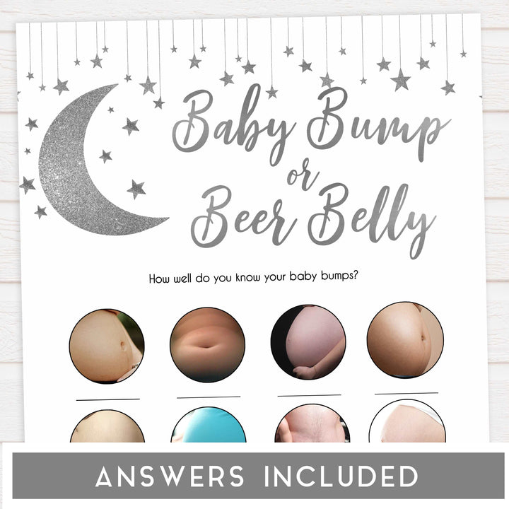 labor or porn, baby bump beer belly game, Little star baby shower games, printable baby shower games, twinkle star baby shower, fun baby games, top baby shower ideas