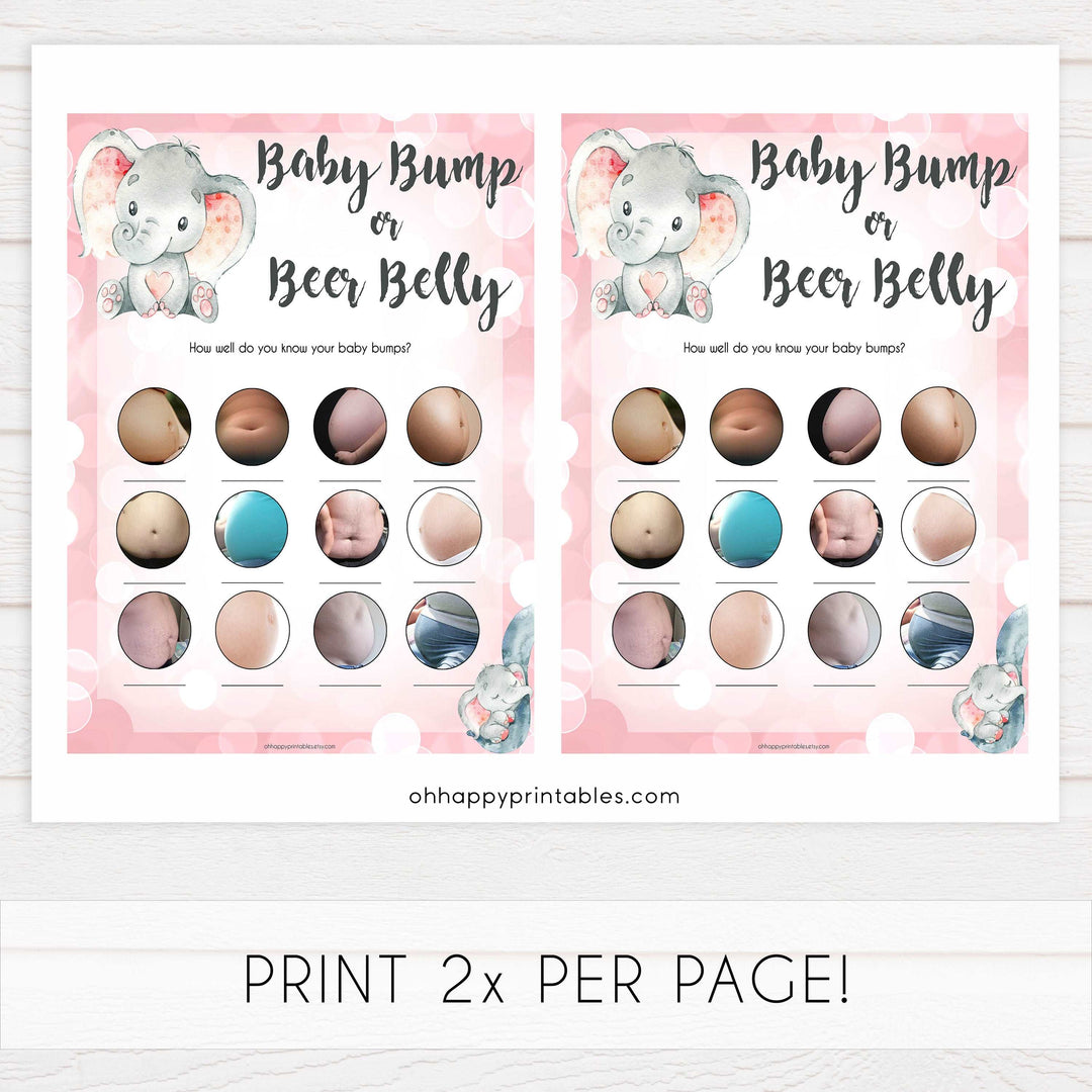 labor or porn, baby bump or beer belly game, Printable baby shower games, fun abby games, baby shower games, fun baby shower ideas, top baby shower ideas, pink elephant baby shower, pink baby shower ideas