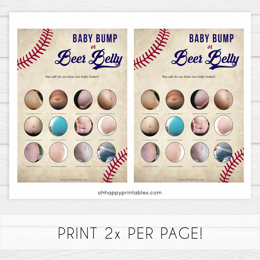 labor or porn, baby bump or beer belly games, Baseball baby shower games, printable baby shower games, fun baby shower games, top baby shower ideas, little slugger baby games