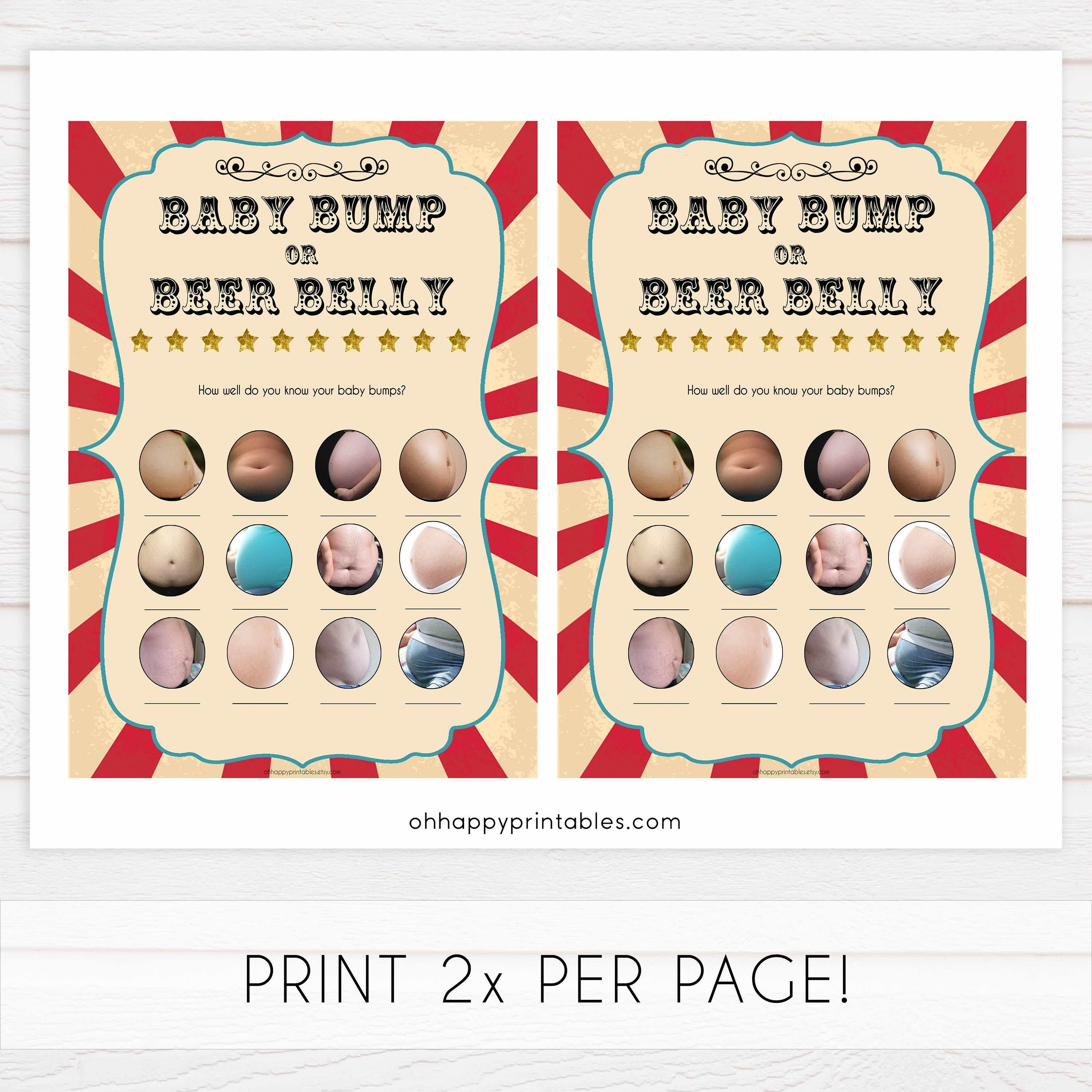 labor or porn, baby bump or beer belly game, Printable baby shower games, circus fun baby games, baby shower games, fun baby shower ideas, top baby shower ideas, carnival baby shower, circus baby shower ideas