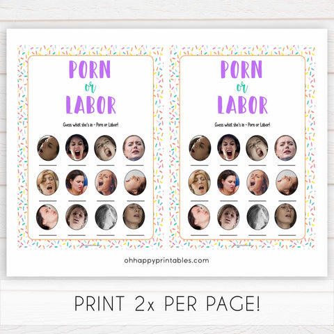 labor or porn, baby bump or beer belly game, Printable baby shower games, baby sprinkle fun baby games, baby shower games, fun baby shower ideas, top baby shower ideas, sprinkle shower baby shower, friends baby shower ideas