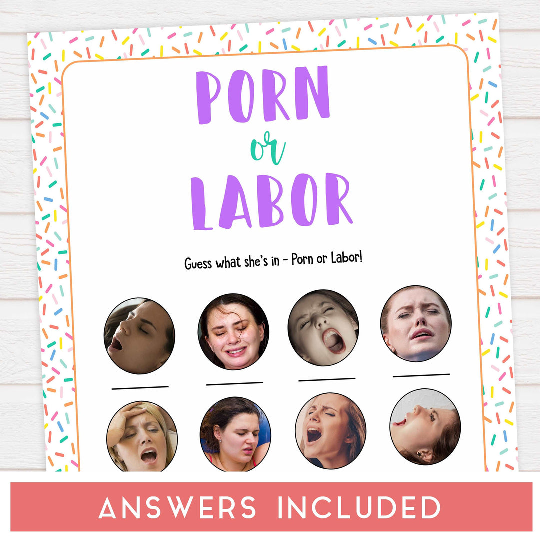 labor or porn, baby bump or beer belly game, Printable baby shower games, baby sprinkle fun baby games, baby shower games, fun baby shower ideas, top baby shower ideas, sprinkle shower baby shower, friends baby shower ideas