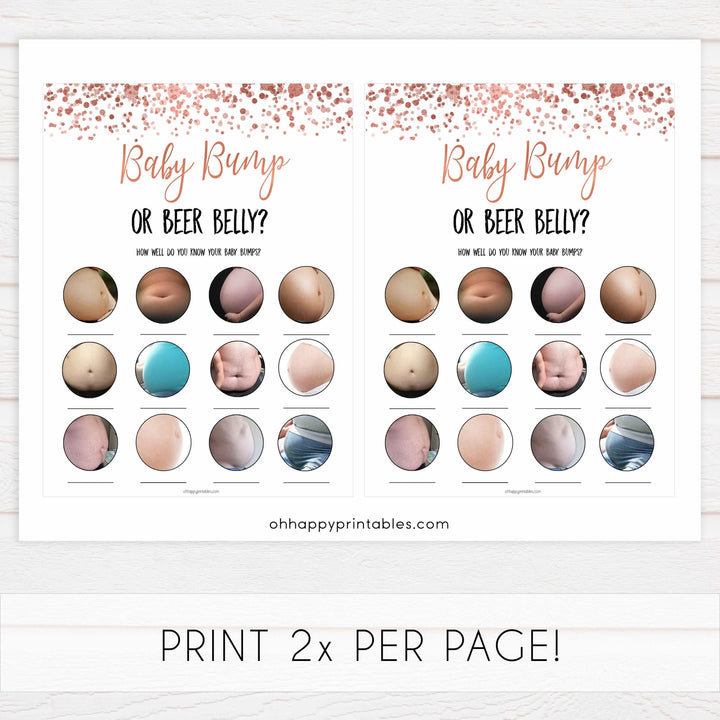 laobor or porn, baby bump or beer belly, boobs or butts game, Printable baby shower games, rose gold fun baby games, baby shower games, fun baby shower ideas, top baby shower ideas, blush baby shower, rose gold baby shower ideas