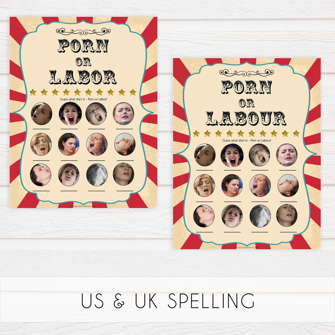 labor or porn, baby bump beer belly, boobs or butts baby games, Printable baby shower games, circus fun baby games, baby shower games, fun baby shower ideas, top baby shower ideas, carnival baby shower, circus baby shower ideas