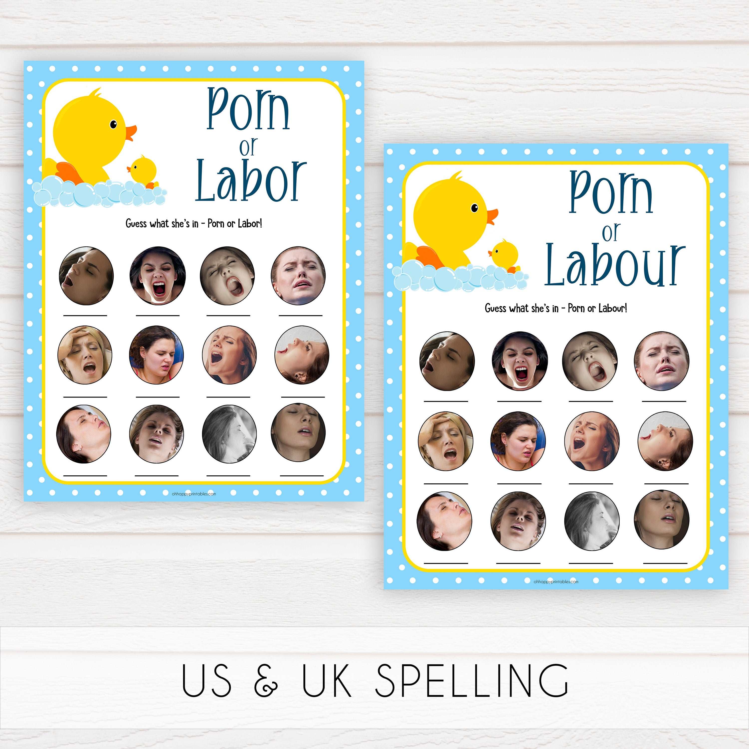 rubber ducky baby shower, labor or porn, baby bump beer game, boobs or butts, printable baby games, fun baby games. top baby shower ideas